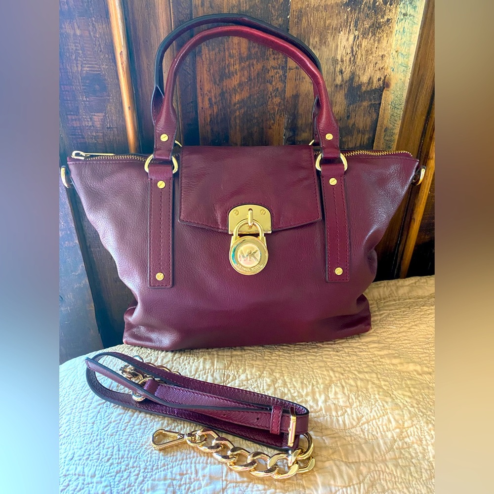 MICHAEL KORS Maroon Purse/Crossbody